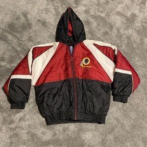 Vintage Pro Player Washington Redskins Commanders Hooded Zipped Jacket Size XL